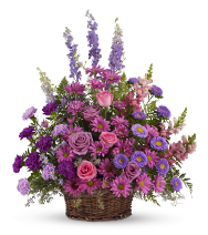 SERENE BLESSINGS TRIBUTE   (S) Shades of lavenders, pinks and purples ( will need a few days notice}