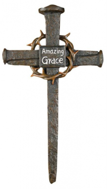 NAIL & THORN AMAZING GRACE WALL CROSS 