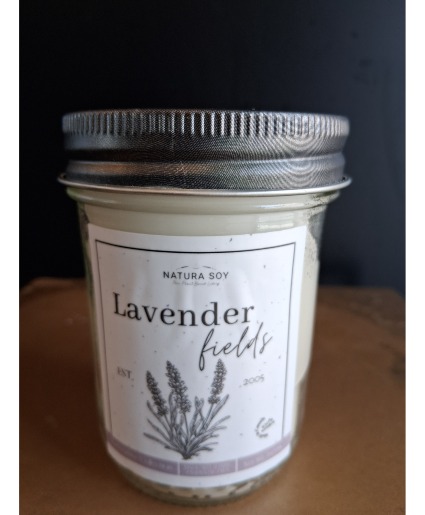 Natura Soy Lavender Fields Candle 7oz Lavender Scented (45 hour burn time)