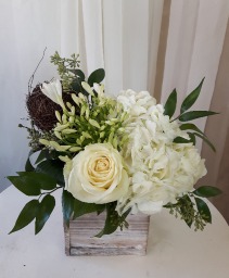 Natural Beauty  Wood Box Arrangement 
