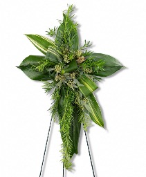 Natural Cross Funeral Arrangement 