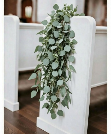Eucalyptus Garland Pew Marker