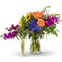 Naturally Prismatic Vase Arrangement