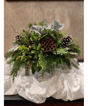 Nature's Winter Table Table Centerpiece