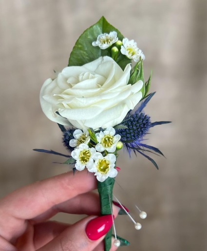 Navy Blues Prom /Homecoming Boutonniere