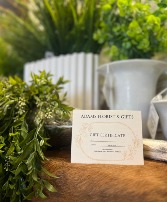 NEW! ADAMS FLORIST & GIFTS - GIFT CERTIFICATE GIFT