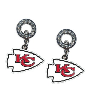 NFL Kansas City Chiefs Rhinestone Earrings earings