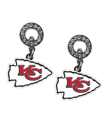 NFL Kansas City Chiefs Rhinestone Earrings earings