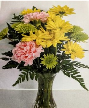 NFS-BV14 Carnations & Daisies Bud Vase