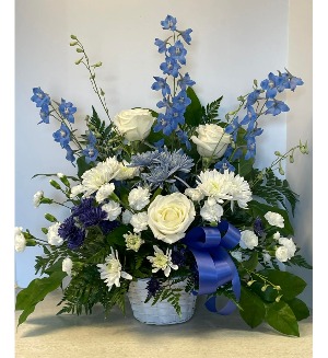 NFS-S65  White & Blue White wicker