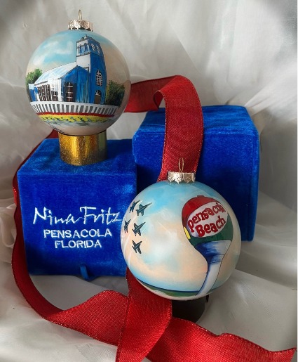 Nina Fritz  2024 "Old Christ Church"  Ornament 