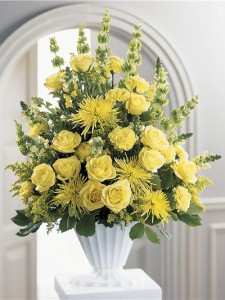 Funeral Flowers in Bright Yellows    (S) 