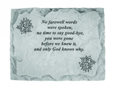 No Farewell Words Were Spoken 