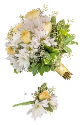 NOSEGAY BOUQET & BOUT COMBO Prom Flowers; choose your flowers & color 