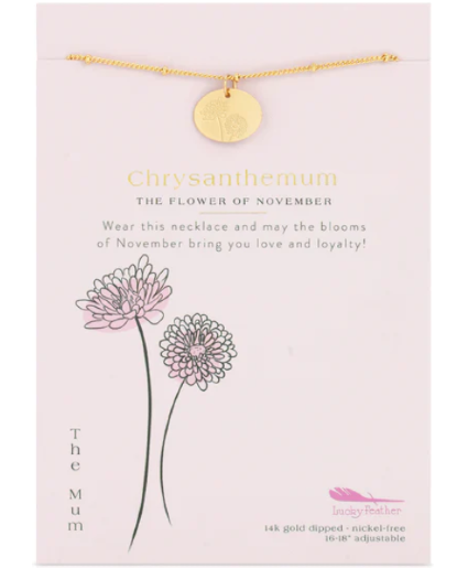 November Birth Month Necklace 