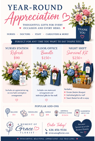 Nurse Appreciation  in Warrenton, MO | A Moment Of Grace Florist