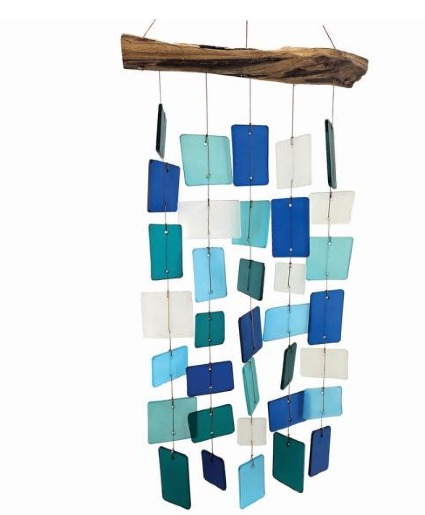 Ocean Beveled Squares Windchime Windchime