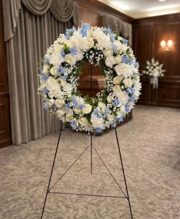 Ocean Breeze Memorial Wreath  in Winnipeg, MB | CHARLESWOOD FLORISTS