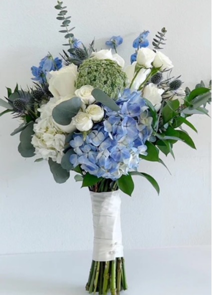 ocean symphony  hand tied prom bouquet 