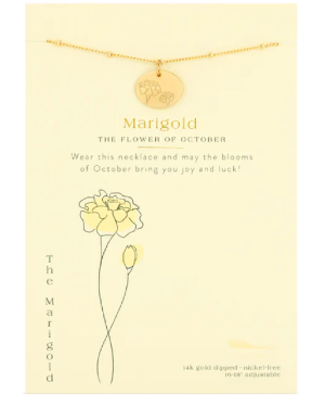 October Birth Flower Necklace 