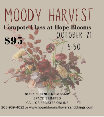 October Compote Design Class SELECT "PICK UP" DURING CHECK-OUT in Eagle, ID | Hope Blooms Flowers & Things