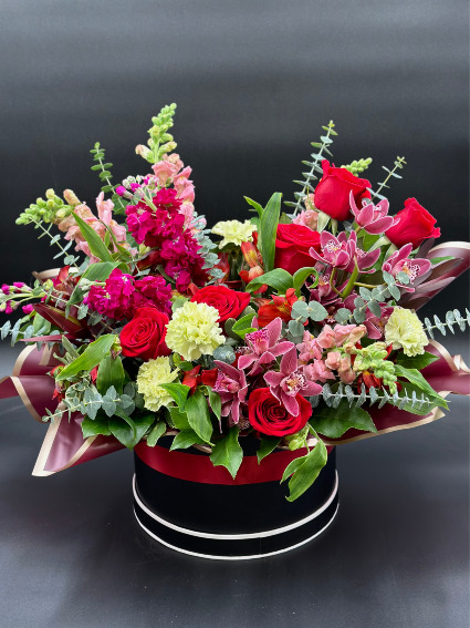 Save'n All My Love For You Hat Box Arrangement