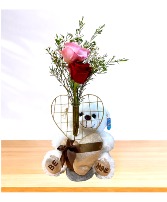 Old School Romance  Soapstone Heart Arrangement