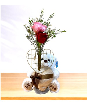 Old School Romance  Soapstone Heart Arrangement