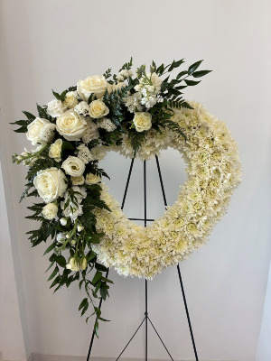 On Angel's Wings Sympathy Wreath