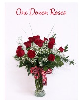 One Dozen Long Stem Red Roses One dozen roses
