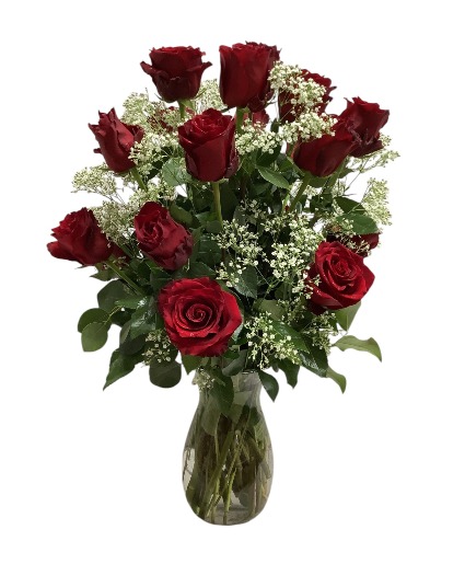 One Dozen Premium Long Stem Red Roses Special $20.00 discount off normal price