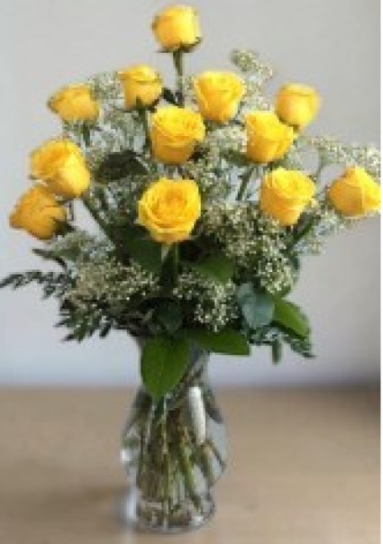One Dozen Premiun Long Stem Yellow Roses Premium Roses
