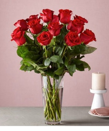 One dozen red roses 