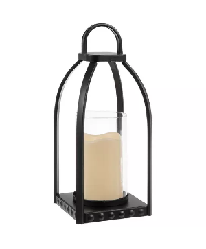 Small Open Black Metal Lantern 