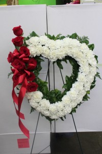 Open Heart Easel  Standing Spray 