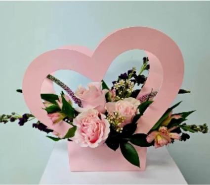 Open Heart Flower Arrangement
