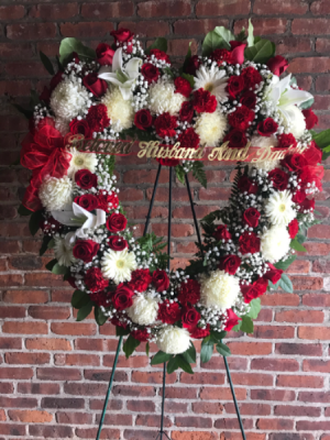 Open heart  Red and white open heart