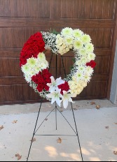 Open Heart Spray Rose and Mum Mix Floral Design