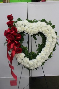 Open Heart Standing Spray  Easel Spray 