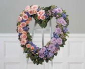 OPEN HEART STENDING.  pink and purple 