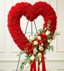 OPEN HEART SYMPATHY SPRAY Standing Spray