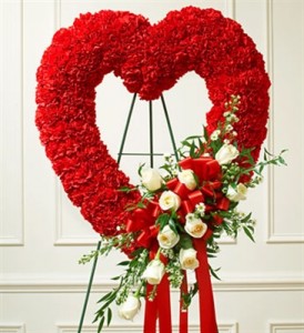 OPEN HEART SYMPATHY SPRAY Standing Spray