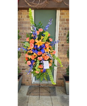 Orange & Blue Standing Spray 