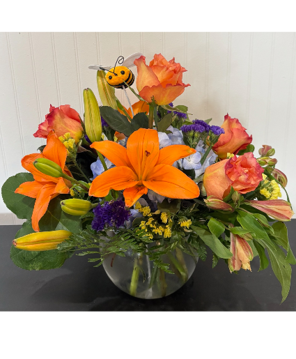 Busy Bees Bubble Bowl Arrangement Powell Florist Exclusive