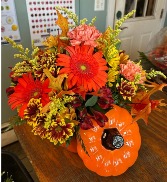 Orange Ceramic Pumpkin 
