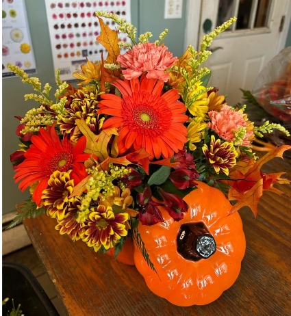 Orange Ceramic Pumpkin 