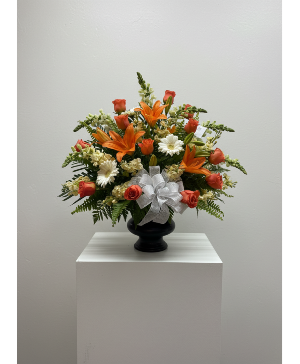 Orange dream urn basket 