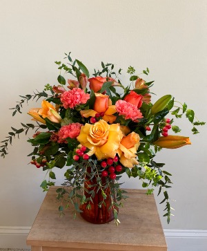 Orange Fun Vase Arrangement 