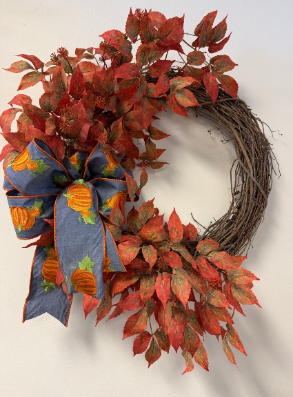 Orange Harvest Fall Wreath