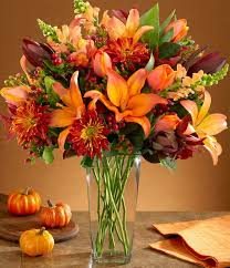 Orange it Fall Vase Arrangement  Substitutions Maybe Necessary